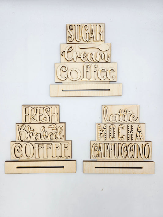 Coffee Mini Stacked Sitters