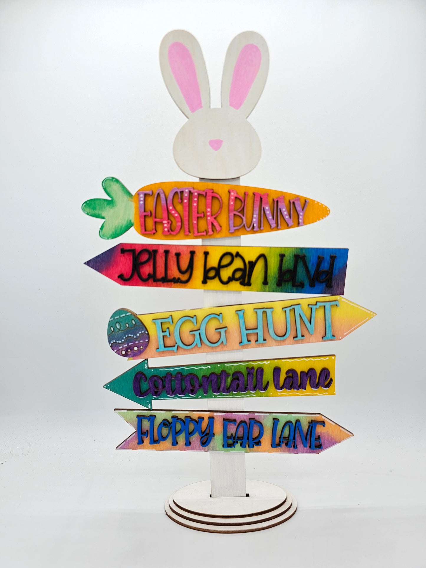 PAINTED - Arrow Street Signs - Easter