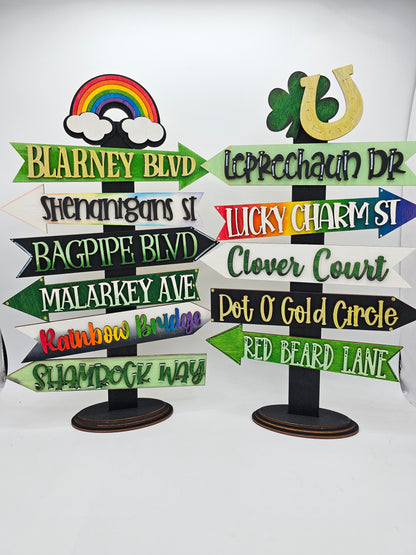 St. Patrick Arrow Street Sign