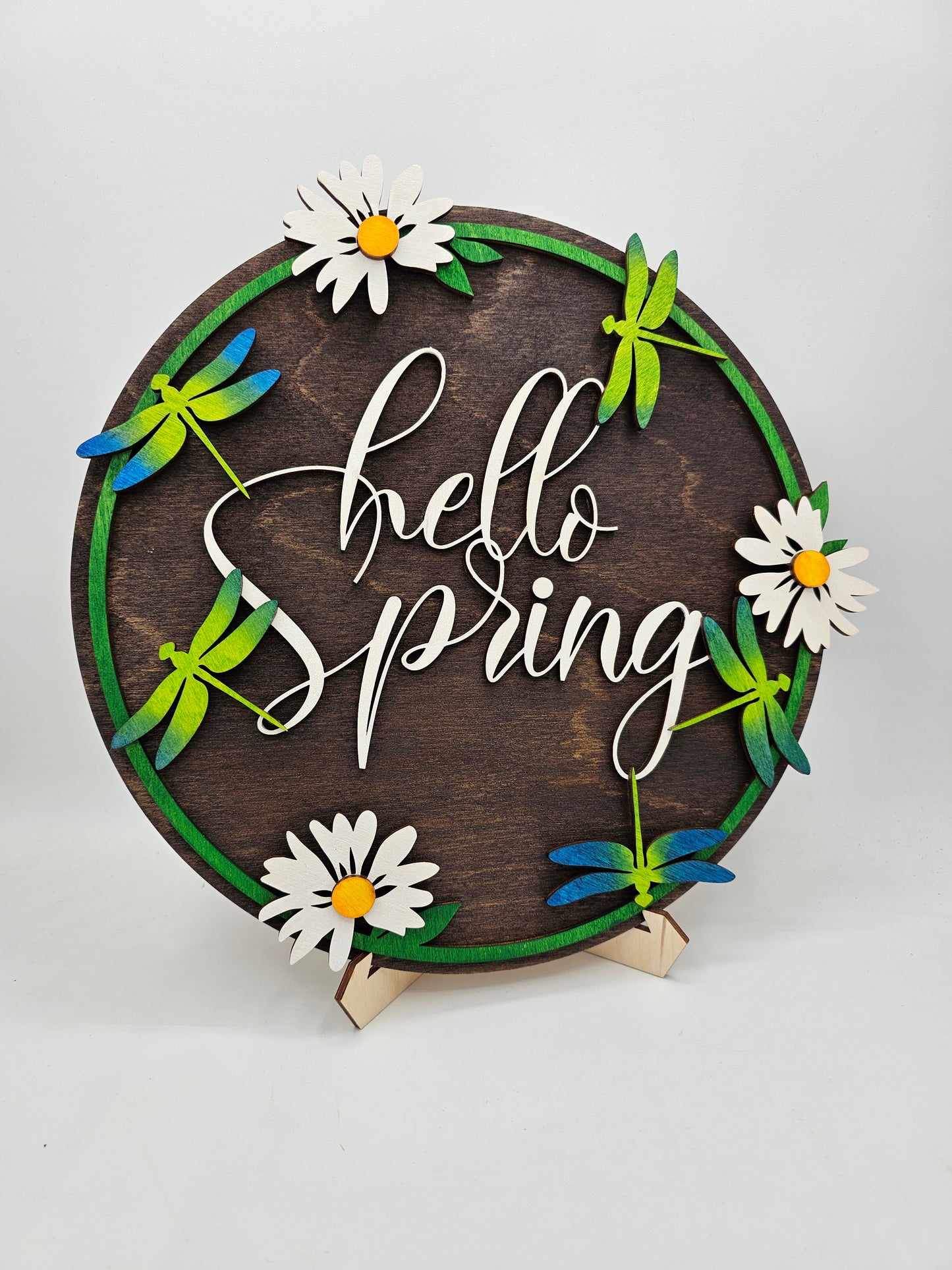 PAINTED - Hello Spring Dragonfly