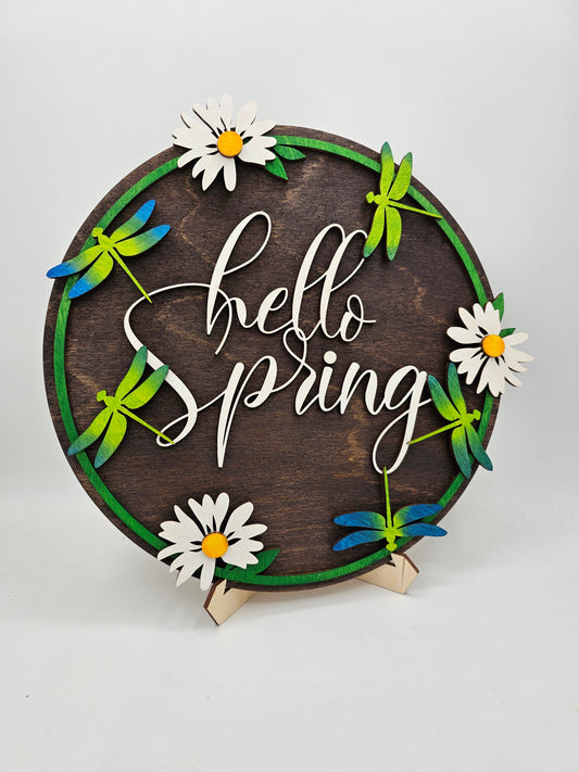 PAINTED - Hello Spring Dragonfly