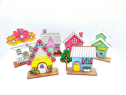 PAINTED - Mini Spring Houses