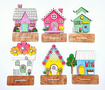 PAINTED - Mini Spring Houses