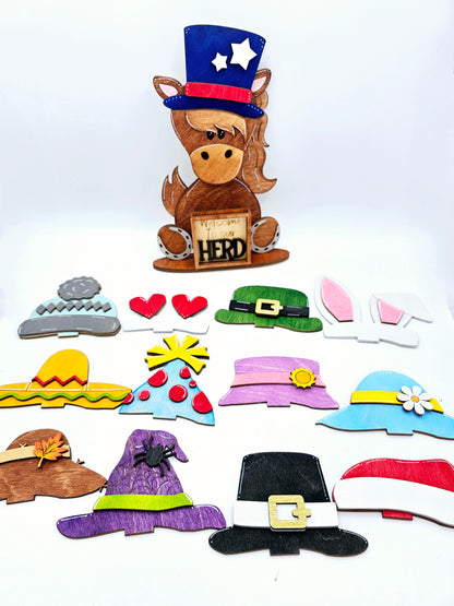 PAINTED - Animal Interchangeable Hat Kits