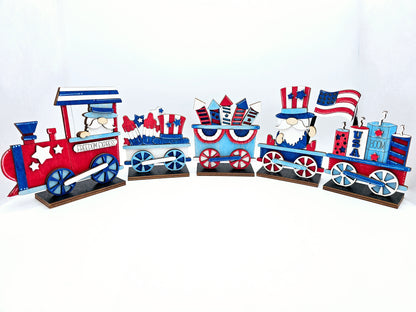 Patriotic Train Small Sitter