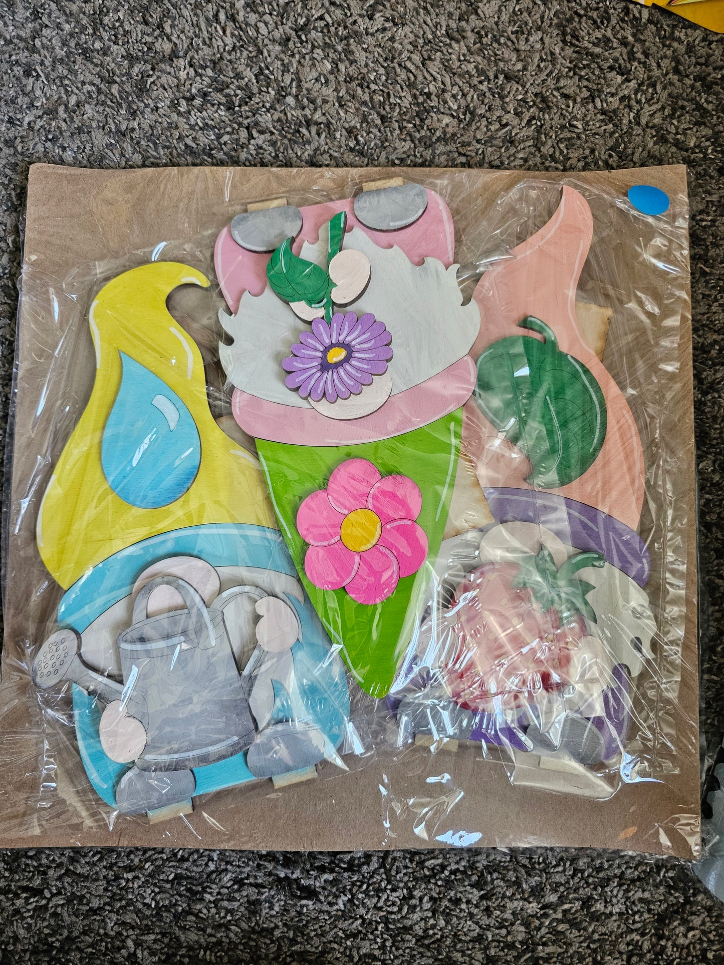 PAINTED - Spring Gnome Trio