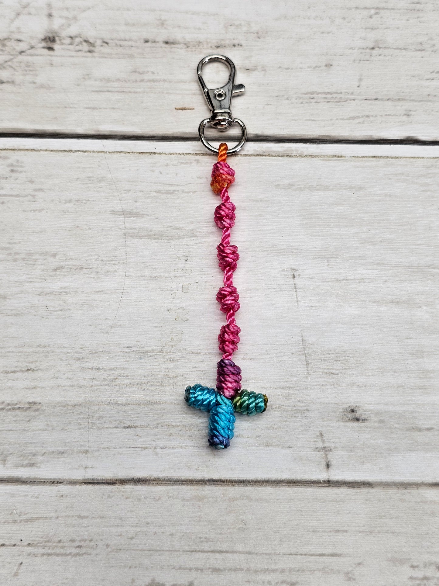 Rosary Key Chain with Cross