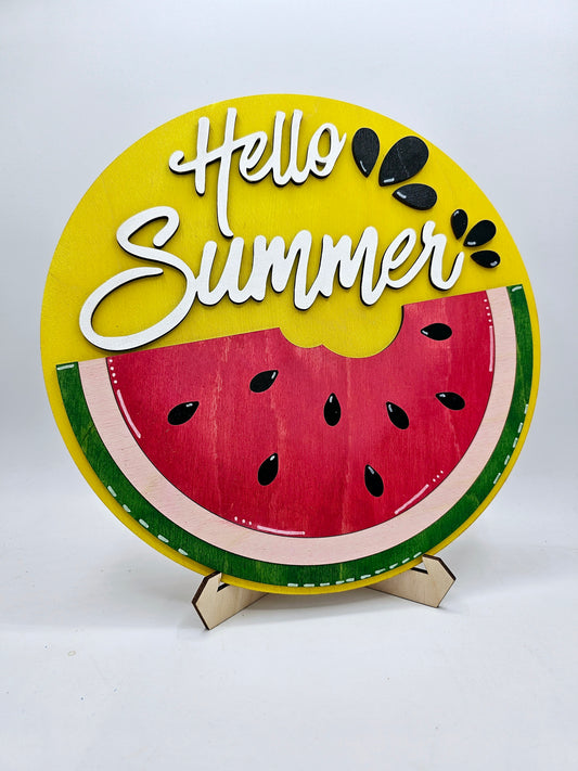 PAINTED -Hello Summer Watermelon