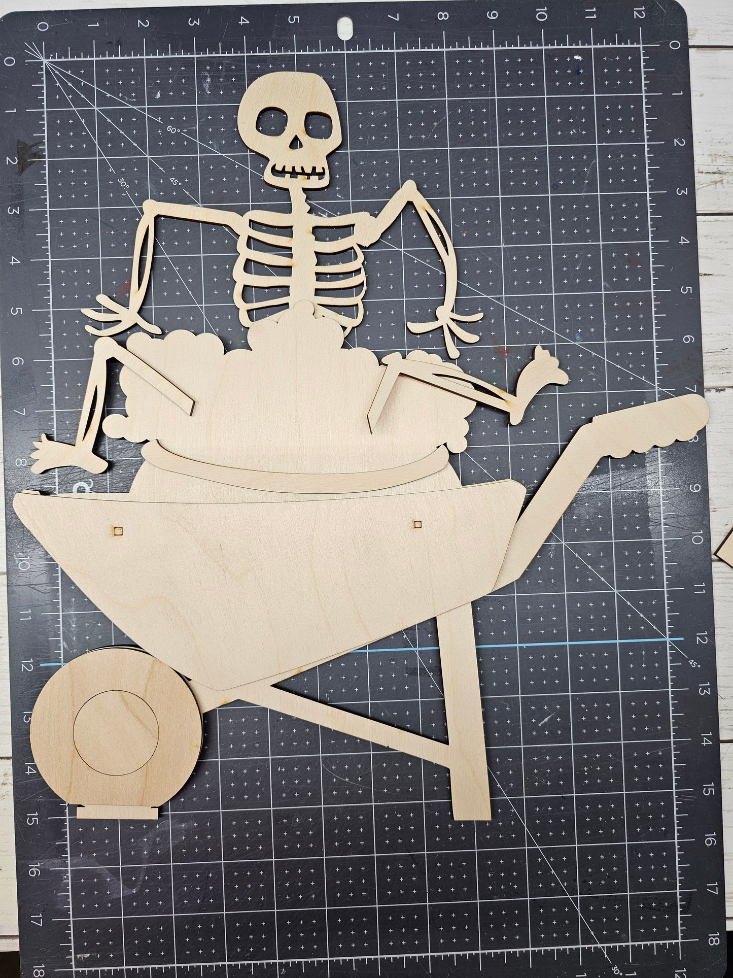 Skeleton Wheelbarrow Sitter