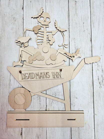 Skeleton Wheelbarrow Sitter