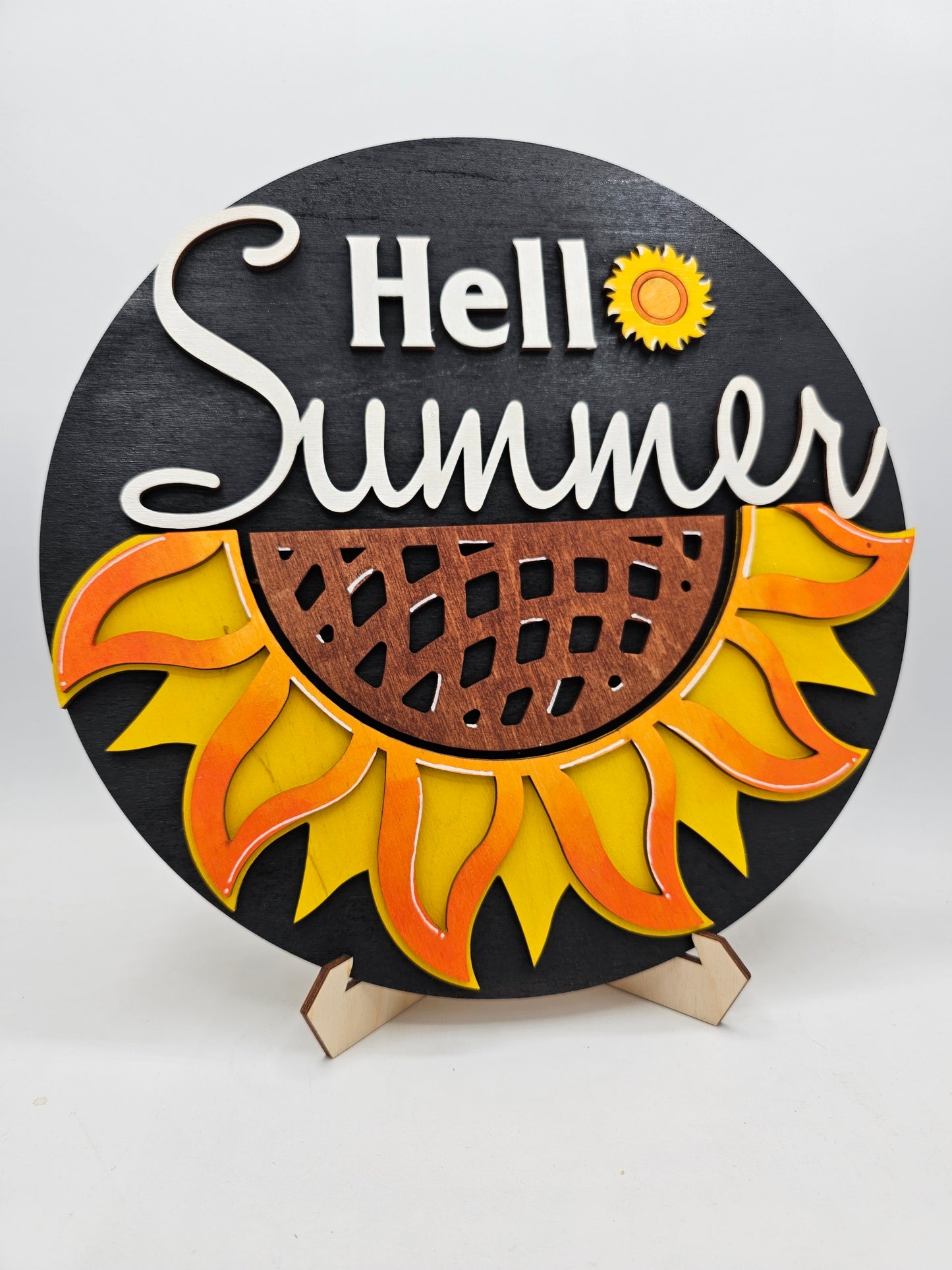 PAINTED -Hello Summer Half Sunflower