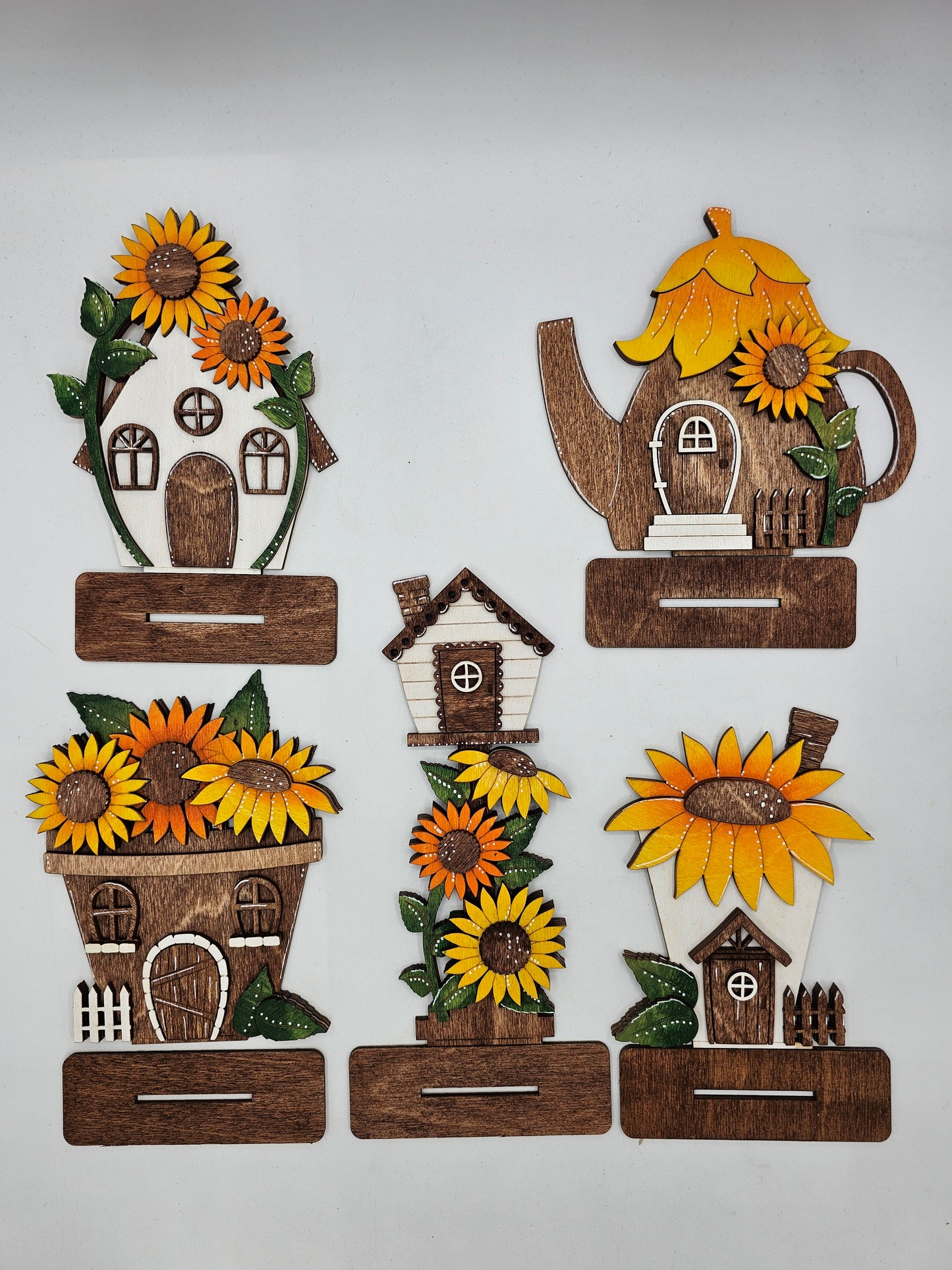 PAINTED - Mini Sunflower Houses