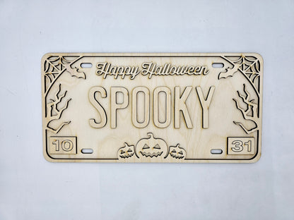 Halloween License Plates