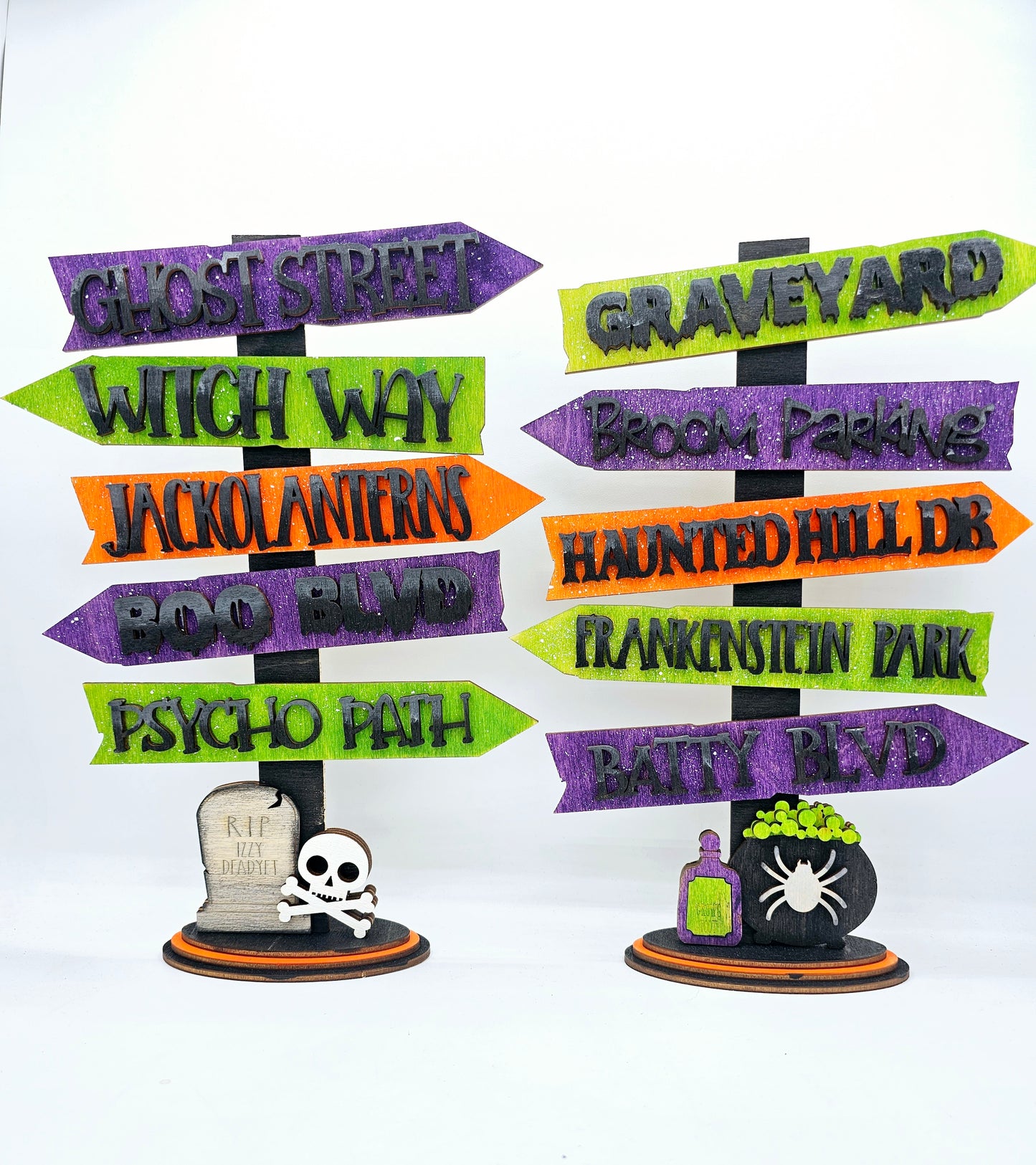 PAINTED - Halloween Street Signs