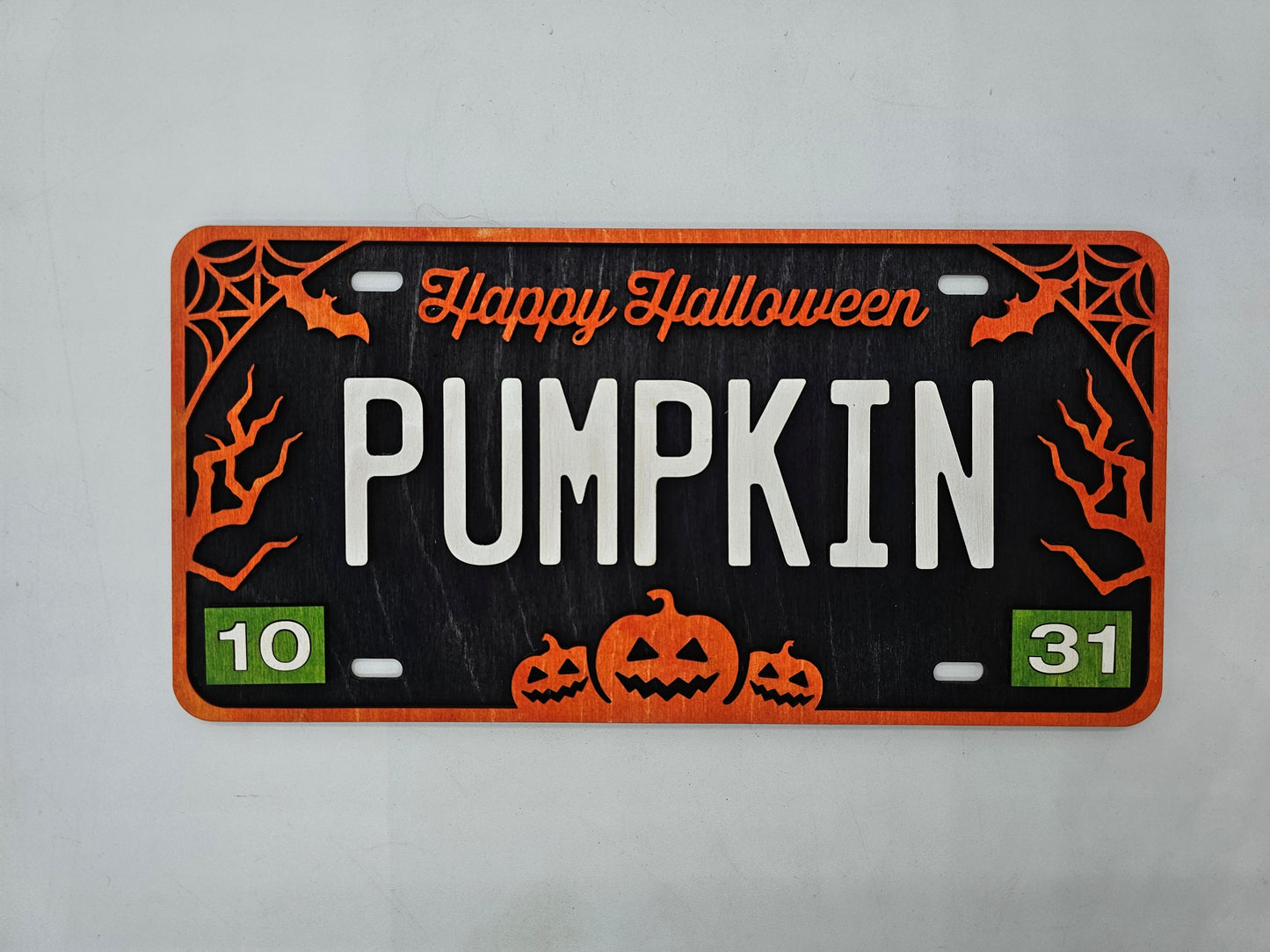 Pumpkin Halloween License Plate