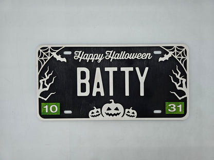 Halloween License Plates