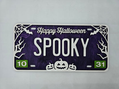 Halloween License Plates