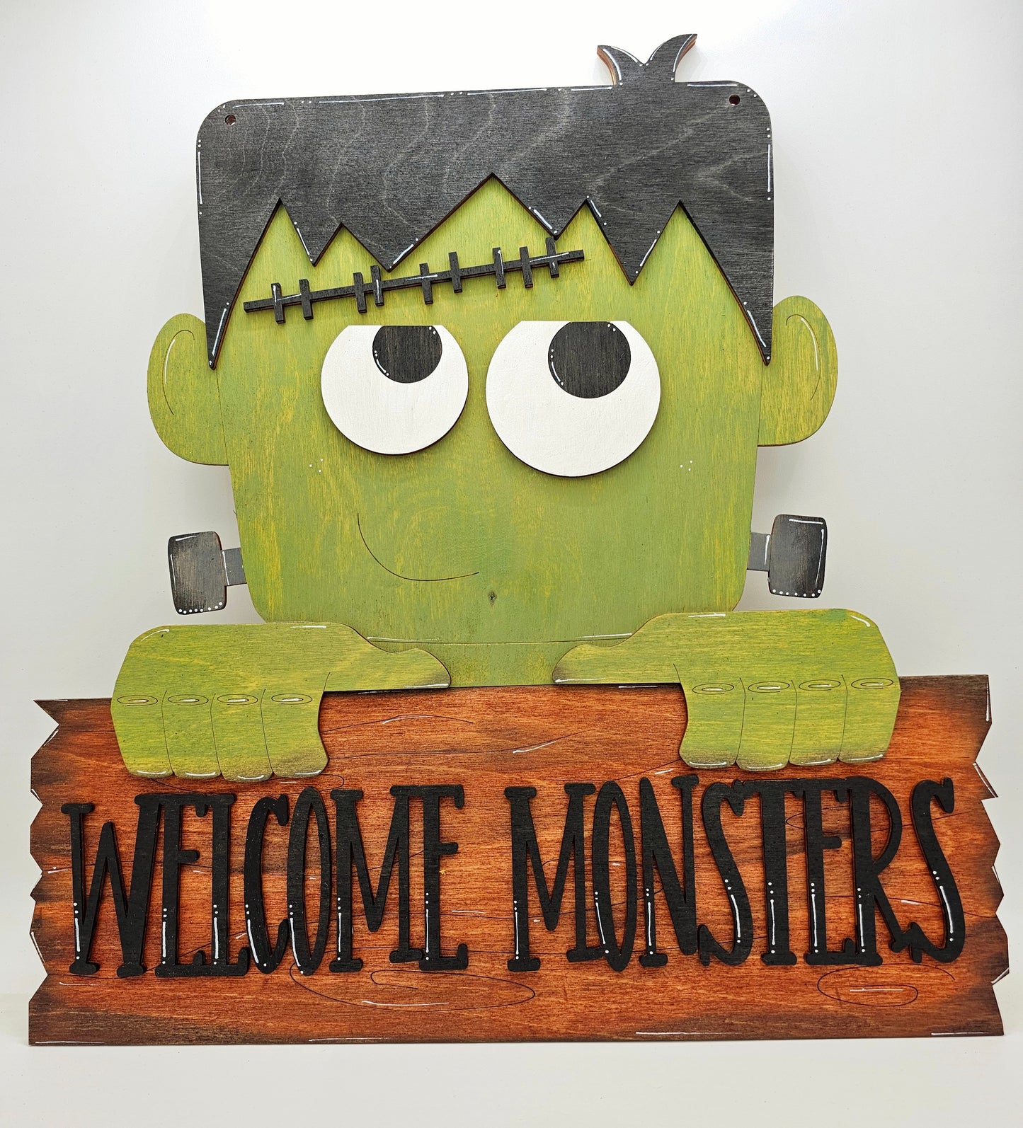 PAINTED - Frankie Welcome Monsters Hanger