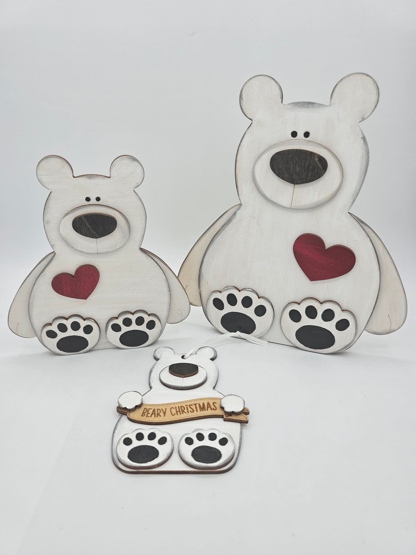 PAINTED - Polar Bear 3pc Set