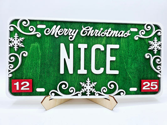 PAINTED - Nice Christmas License Plate