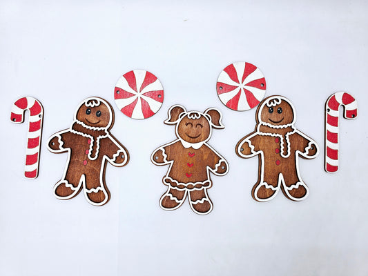 PAINTED - Gingerbread Garland