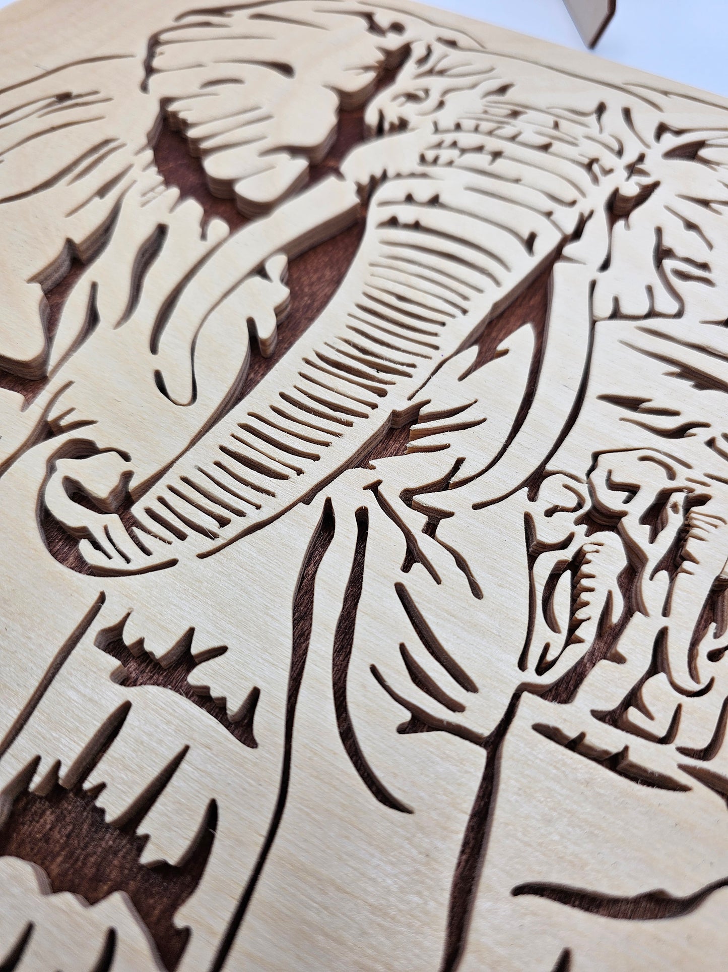 Elephant Scroll Saw Art