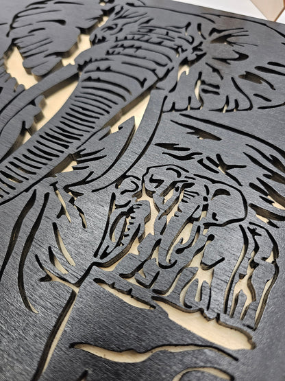 Elephant Scroll Saw Art (2)