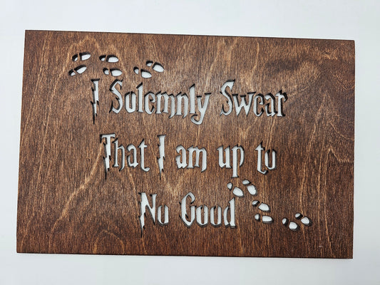 Up to No Good Scroll Saw Art