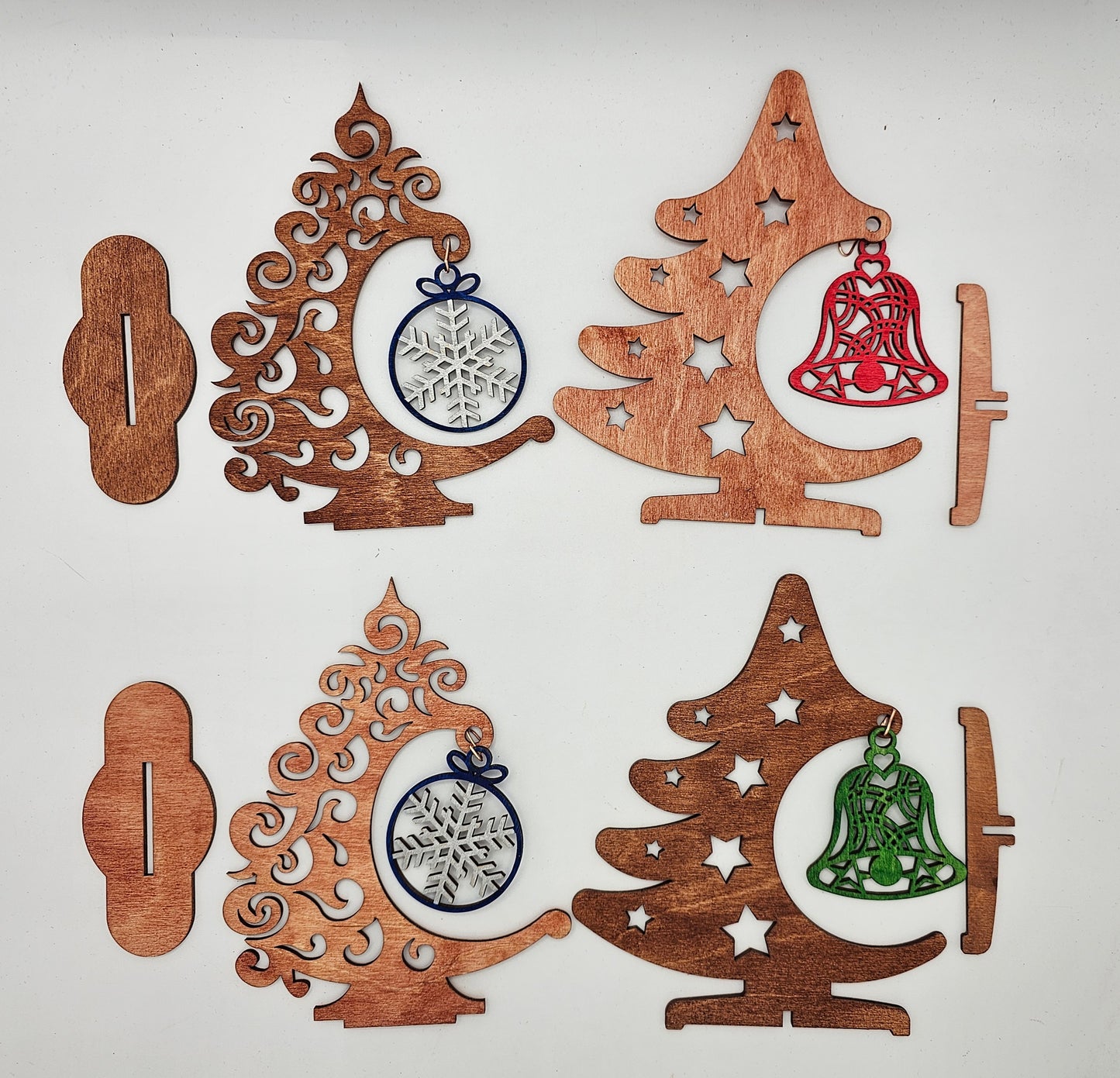 PAINTED - Tree Ornament Sitters 4pc Set