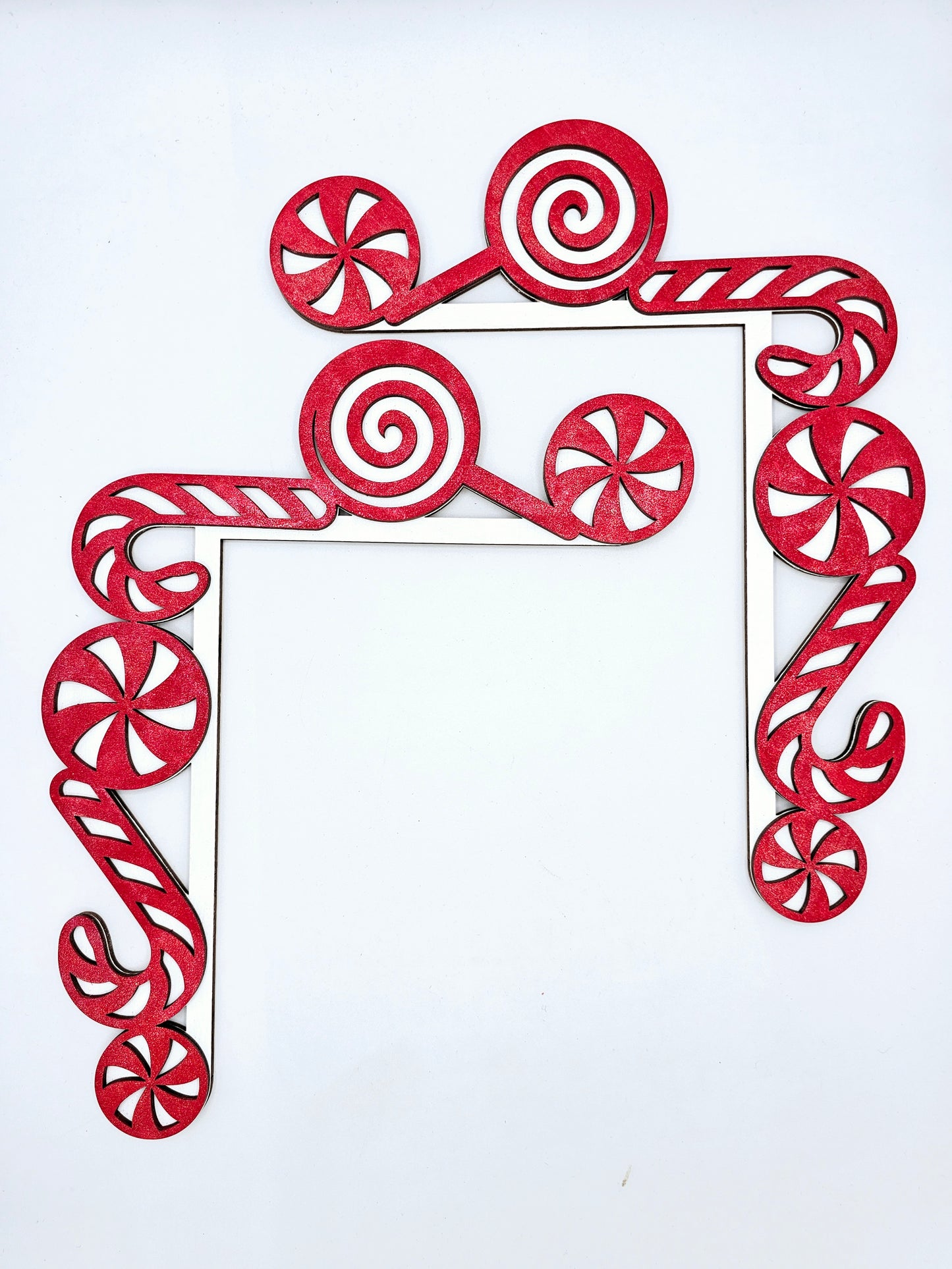 PAINTED - Candy Cane Door Corner