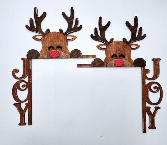 PAINTED - Reindeer Door Corner