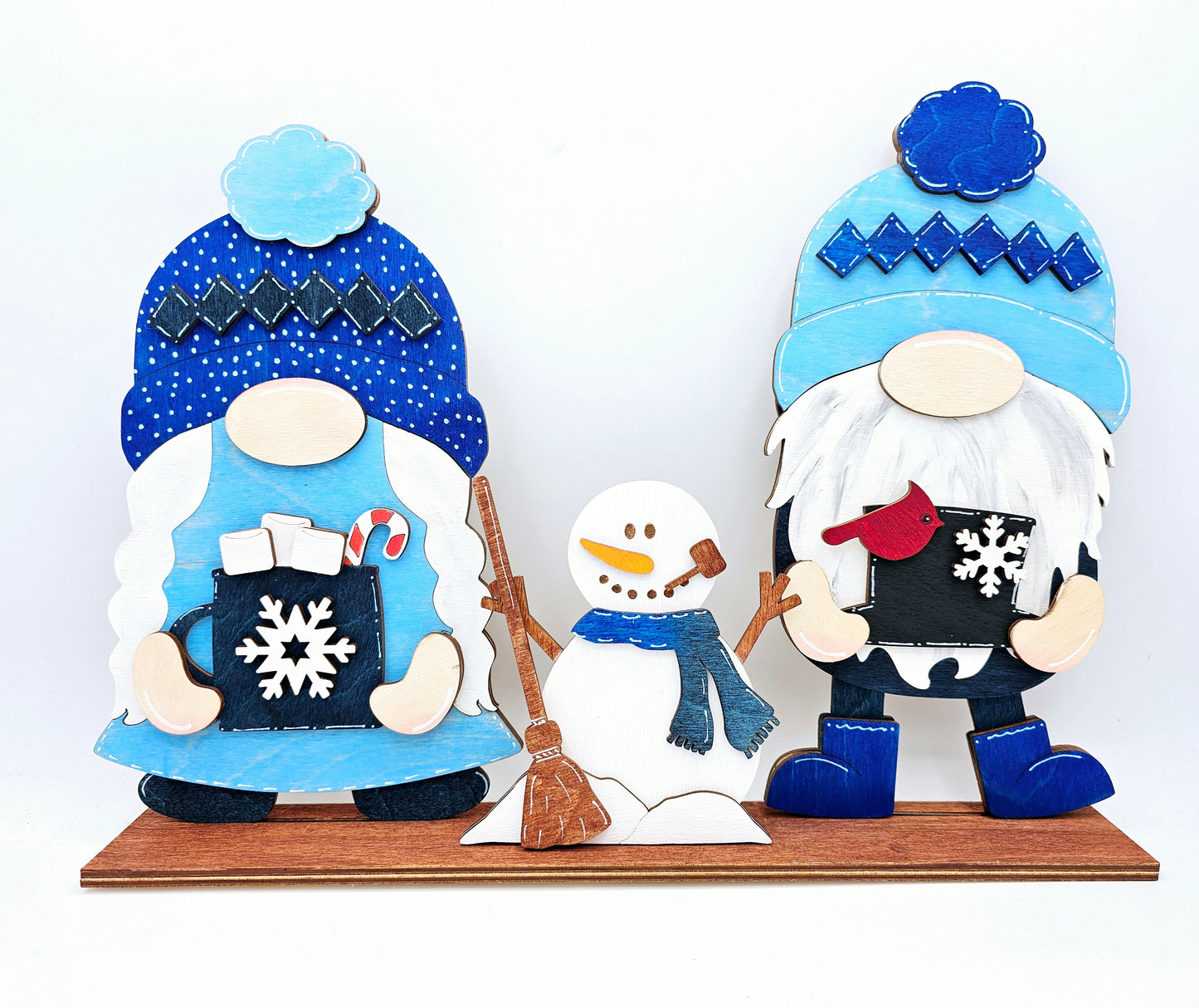 PAINTED -Winter Gnome Couple