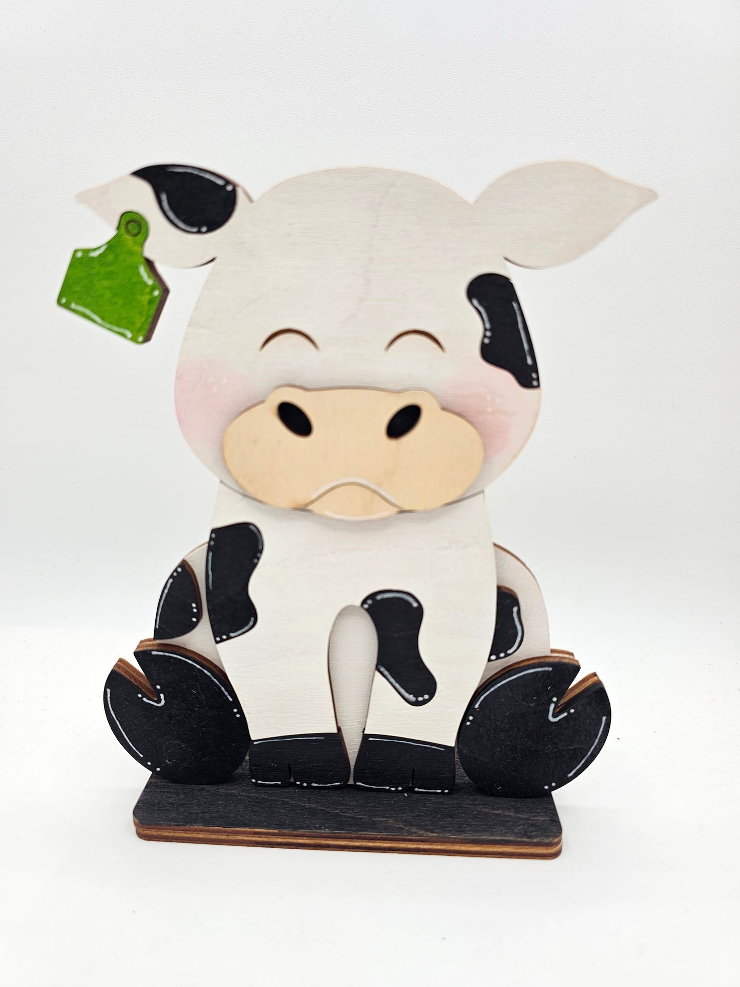 PAINTED - Cow Sitter