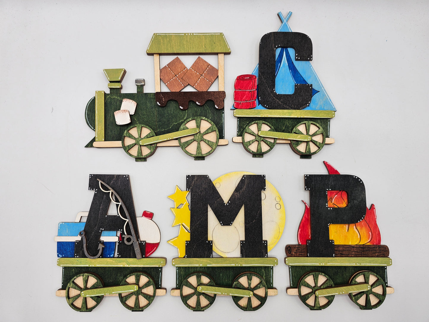 PAINTED - Camp Train Sitter
