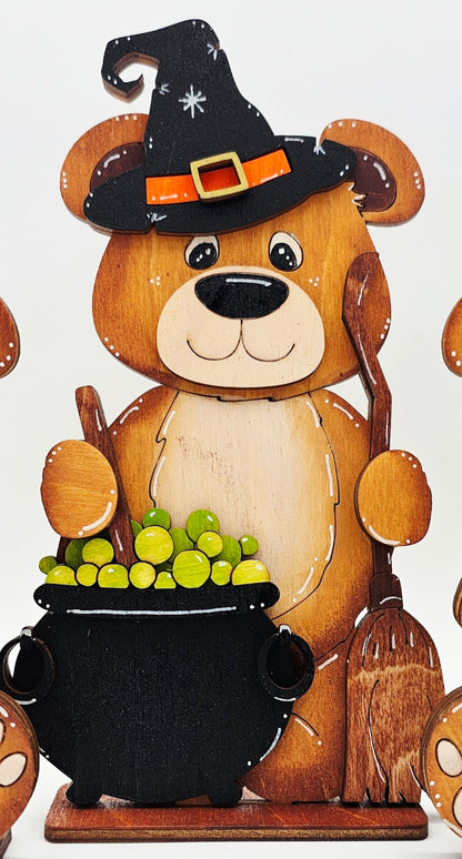 Halloween Bear with Cauldron
