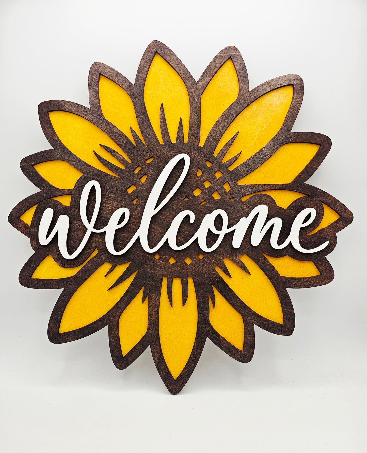 PAINTED - Sunflower Welcome Sign