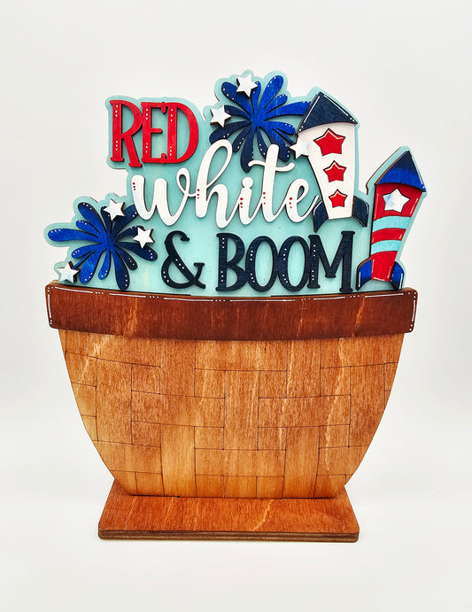 PAINTED - Fireworks Basket - Large