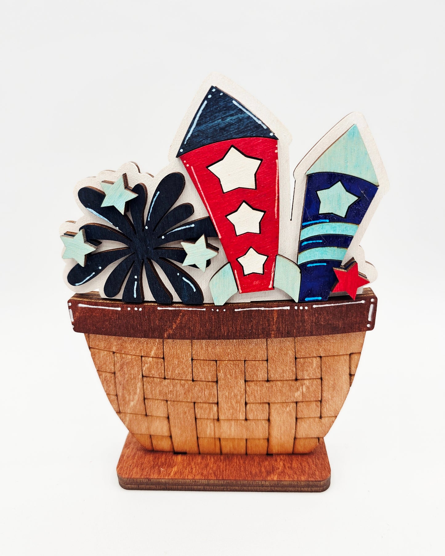 PAINTED - Fireworks Basket - Small