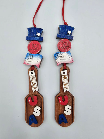 Patriotic Scoop Ornament Tag