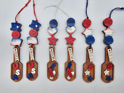 Patriotic Scoop Ornament Tag