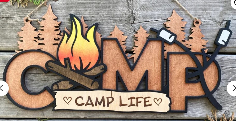 Camp Signs - Set of 2