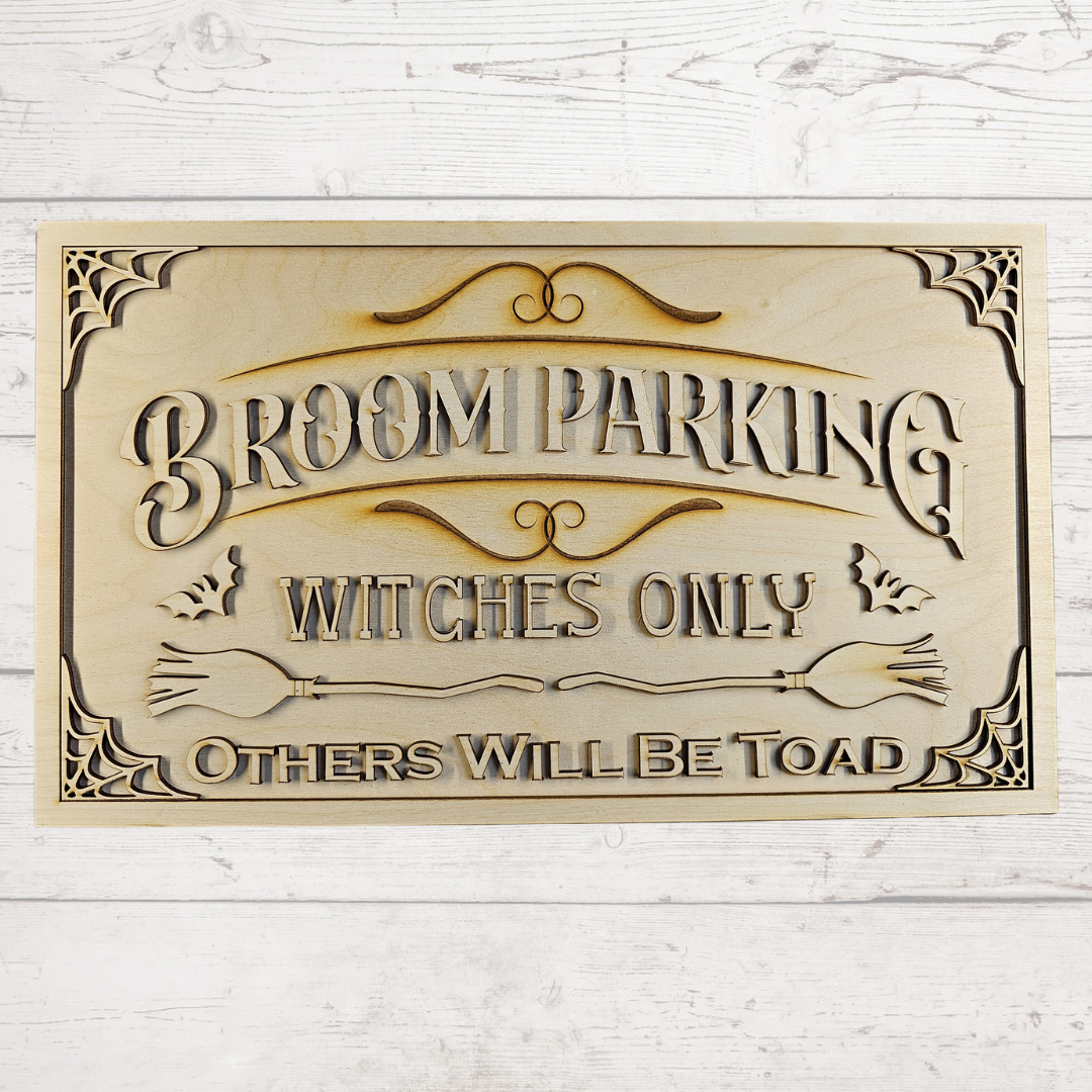 Broom Parking Sign