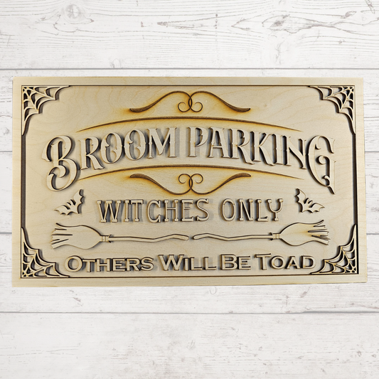 Broom Parking Sign