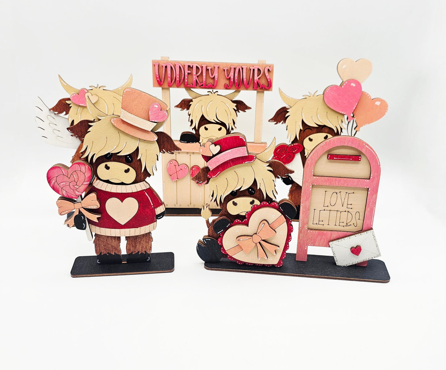 Valentine Highland Cow Sitters