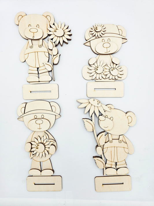 Sunflower Bear Sitters x4