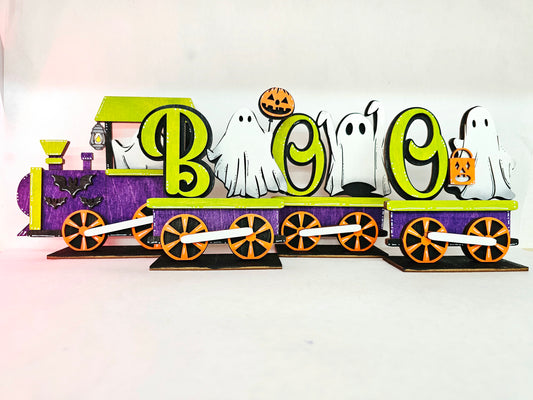 PAINTED - Boo Ghost Train Sitter