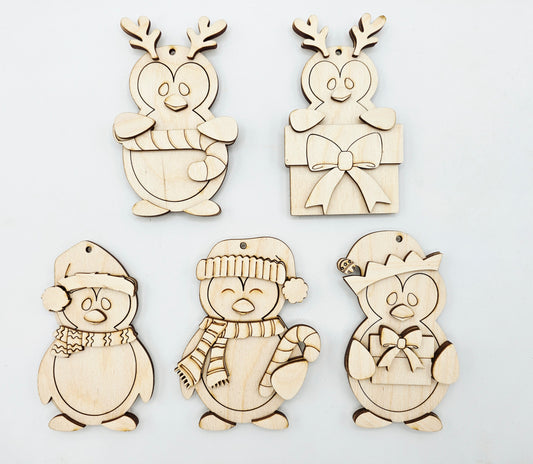 Penguin Ornaments Set of 5