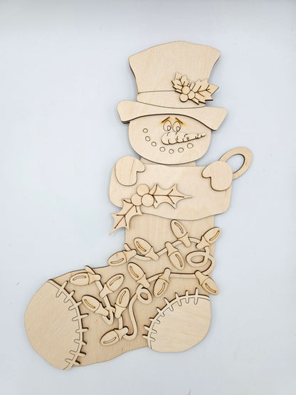 Snowman Stocking Leaner