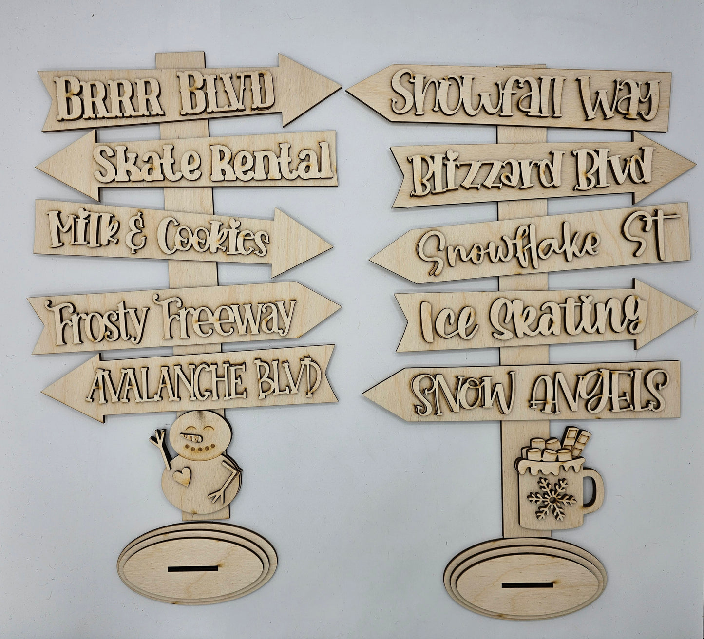 Winter Arrow Street Sign