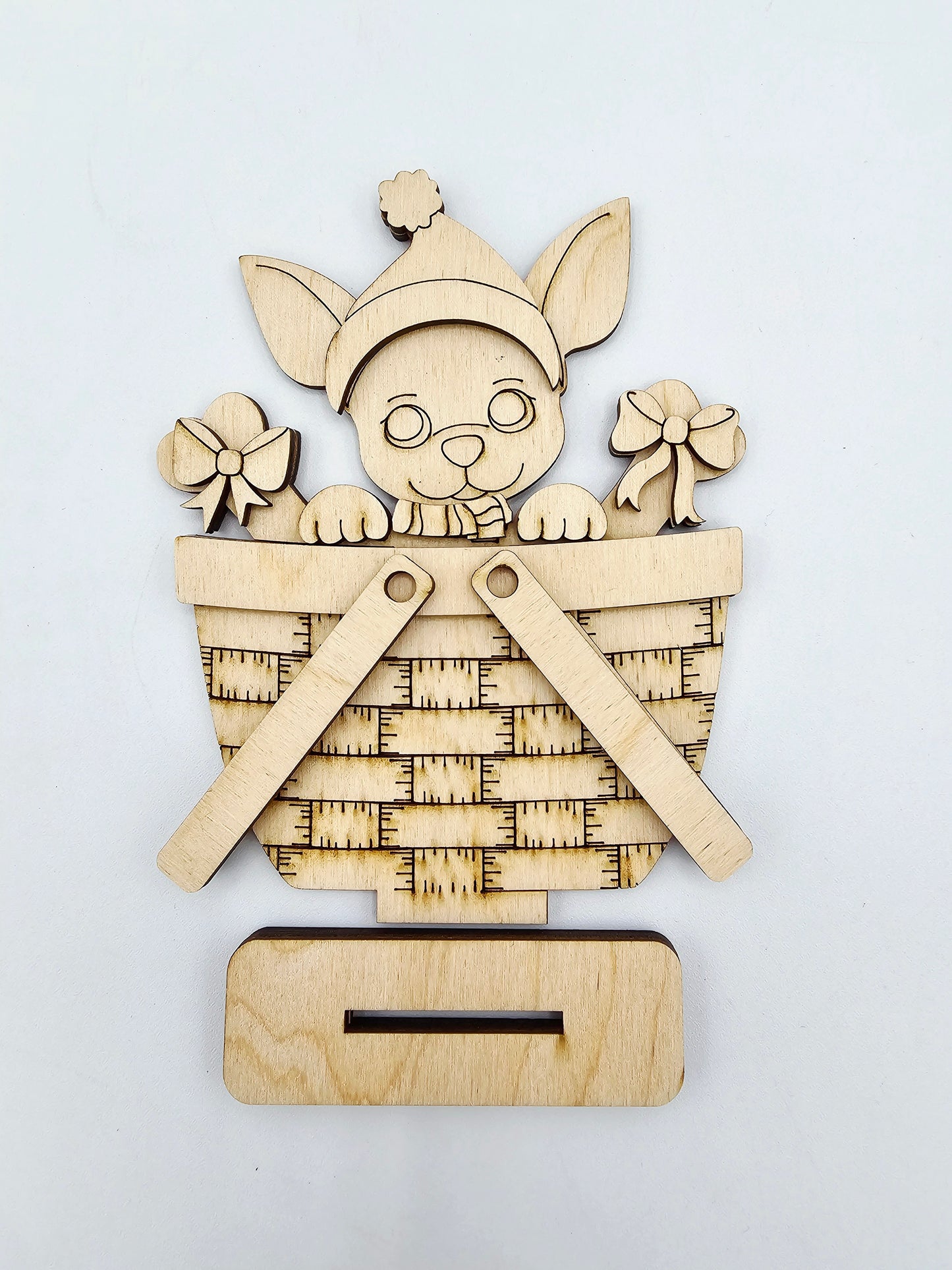 Christmas Chihuahua Basket - Small